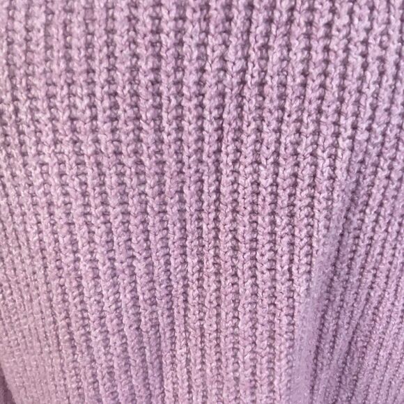 Cupcakes and Cashmere Lilac Purple Chunky Knit Cardigan Sweater Women’s Large - Picture 5 of 7
